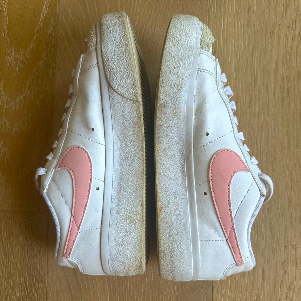 Nike Blazer Pink & White Low Platform Sneakers US 7.5
